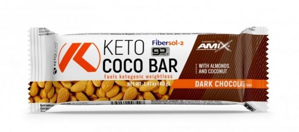 AMIX KetoLean Keto Coco Bar 40g  Crna Čokolada