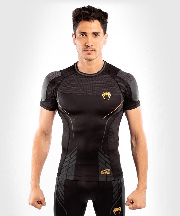 Venum Athletics Rashguard KR Crno/Zlatno XXL