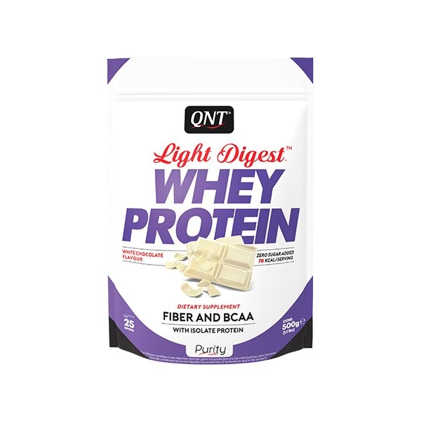 QNT Light Digest Whey, Bela čokolada, 500 g