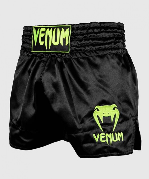 Venum Classic Muay Thai Šorc Crno-Neon Žuti M