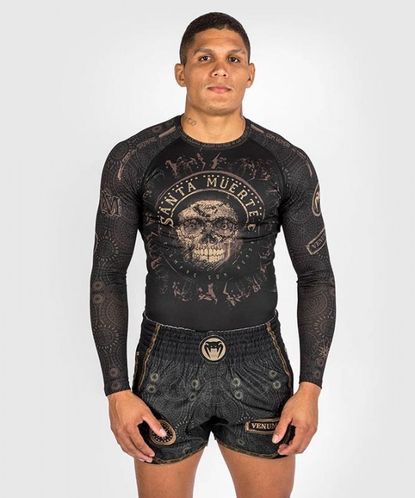 Venum Santa Muerte Dark Side - Rashguard Dugi Rukav Crno/Braon M