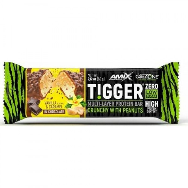 AMIX TiggerZero Protein Bar 60g Vanila & Karamela