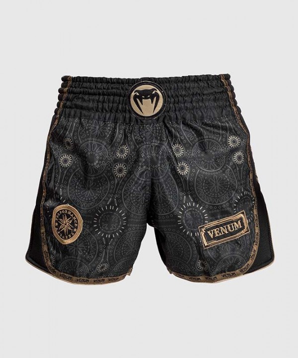 Venum Santa Muerte Dark Side -  Muay Thai Šorc Braon/Crno XL