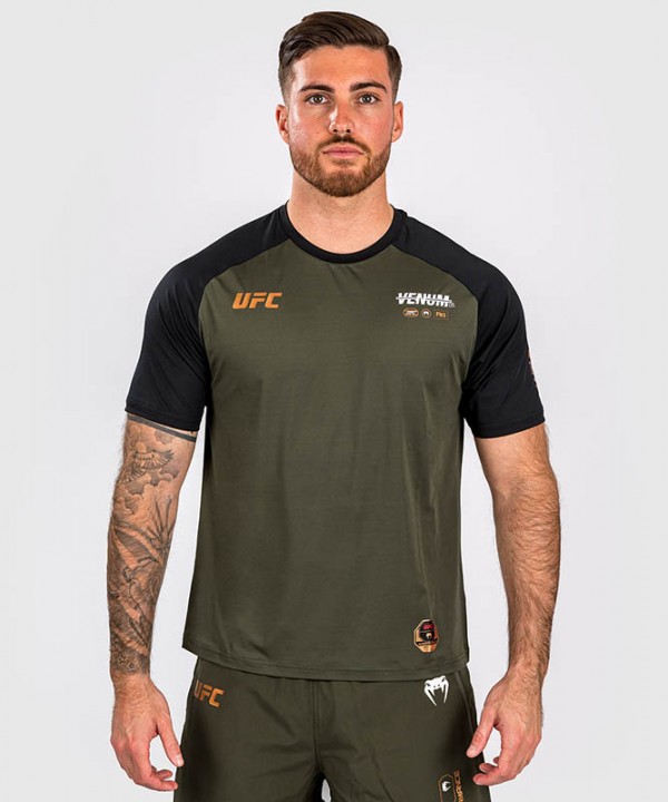 UFC Adrenaline by Venum Authentic Fight Week Kratki Rukav Dry Tech Majica Khaki/Bronza S