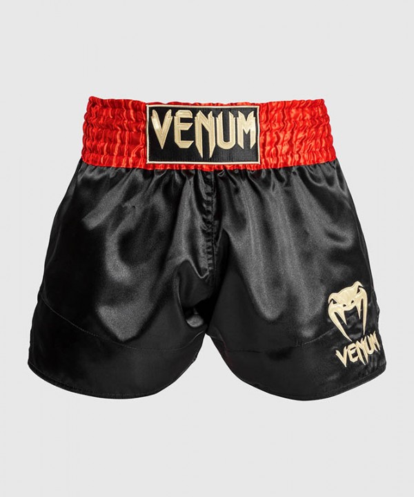 Venum Classic Muay Thai Šorc Crno/Crveno/Zlatni XL