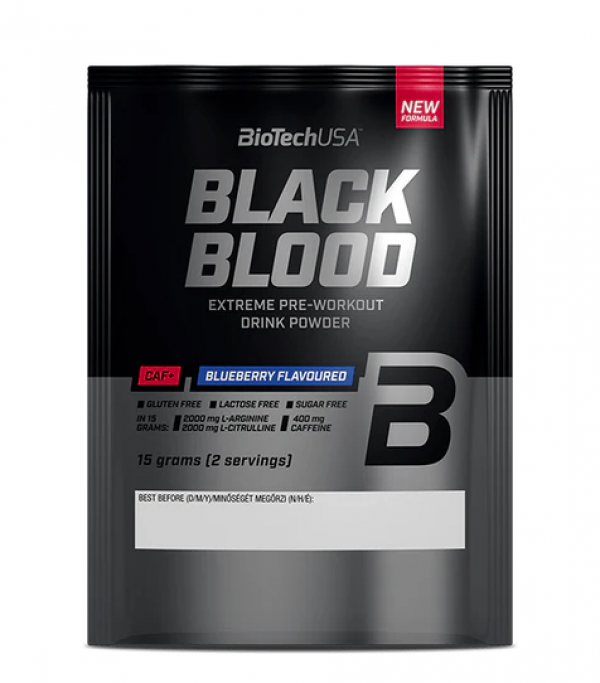 BioTech USA Black Blood + Caffeine 15g Borovnica