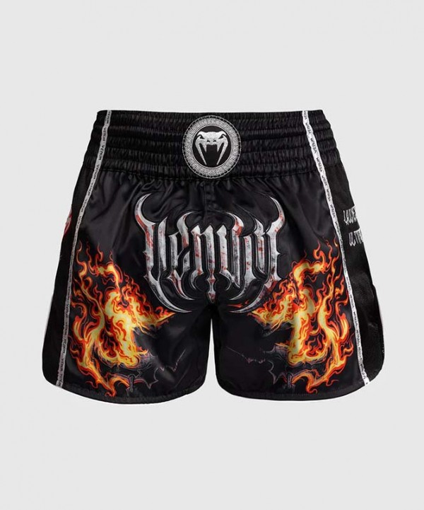 Venum Gladiator 5.0 Muay Thai Šorc Crno/Neon Narandžasti L