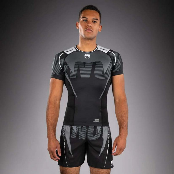 Venum Adrenaline Rashguard Kratki Rukav Crno/Sivi XL