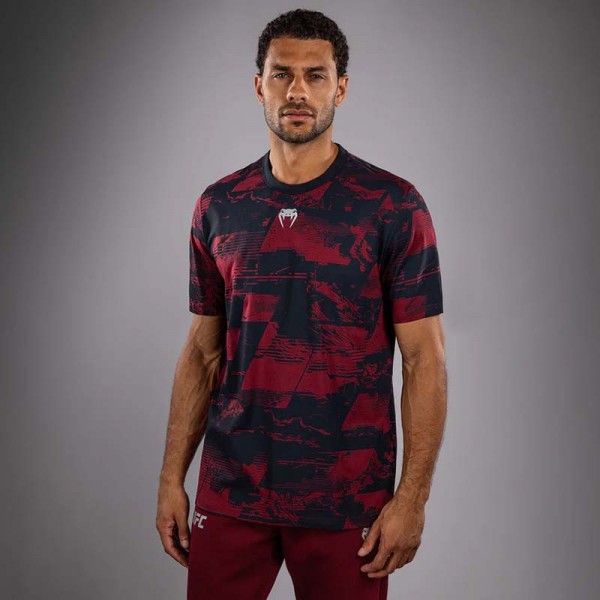 Venum UFC Zenith Authentic Fight Week Majica Kratki Rukav Camo Burgundy XXL