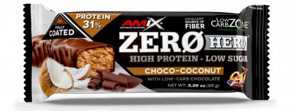 AMIX Zero Hero Protein Bar 65 g Čokolada-kokos