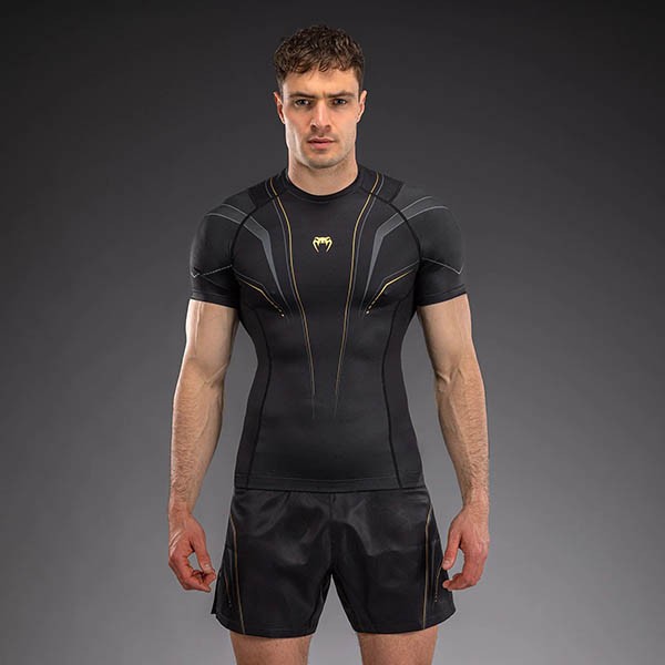 Venum Streamline Rashguard Kratki Rukav Crno/Zlatni M