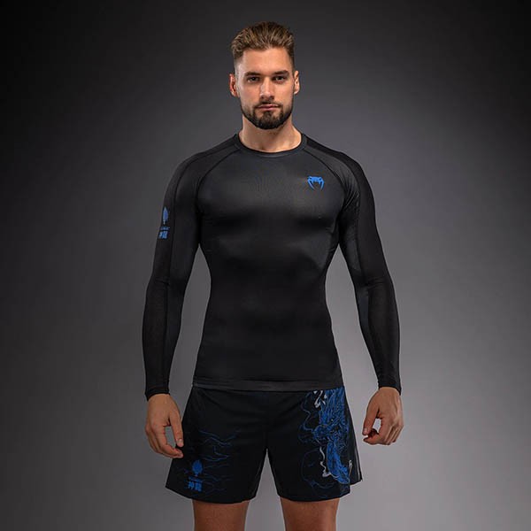 Venum Thunder Dragon Rashguard Dugi Rukav Crni/Royal Blue L