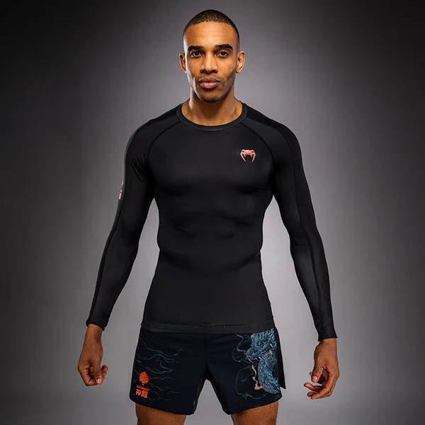 Venum Thunder Dragon Rashguard Dugi Rukav Crno/Sivi/Copper L