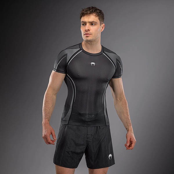 Venum Stealth Rashguard Kratki Rukav Crno/Beli M