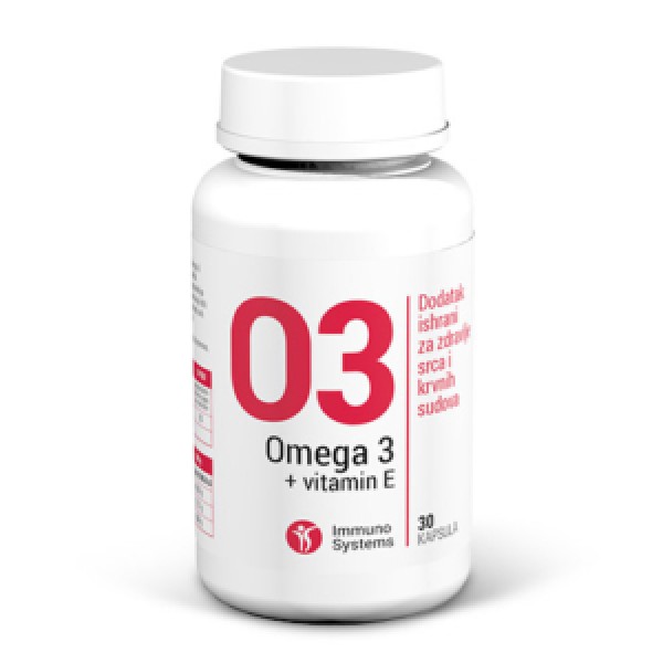 Immuno Systems Omega 3 + Vitamin E, 30 kapsula