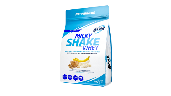 6Pak Milky Shake Whey 700 g Banana-Kikiriki