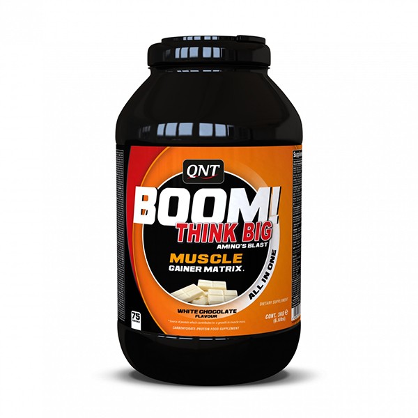 QNT Boom Gainer Bela čokolada 3 kg