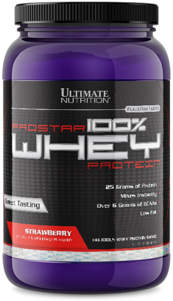 Ultimate Nutrition - 100% Whey Prostar, Jagoda, 907 g