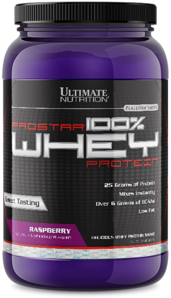 Ultimate Nutrition - 100% Whey Prostar, Malina, 907 g