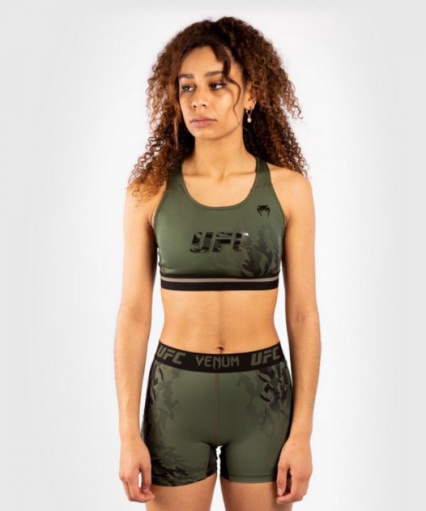 Venum UFC Authentic Fight Week Ženski Sport Bra Khaki - S